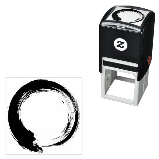 Tampon Auto-encreur Cercle Zen Enso (En situation)