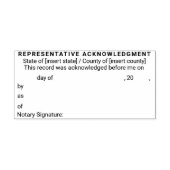 Tampon Auto-encreur Certificat d'accusé de réception de représentant n (Design)