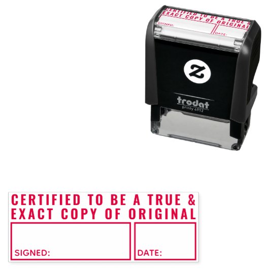 Tampon Auto-encreur Certifié conforme à l'original (En situation)