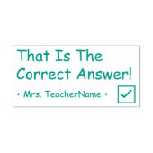 Tampon Auto-encreur "C'Est La Bonne Réponse !" Timbre en caoutchouc Tu (Design)