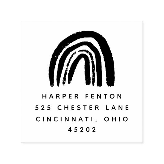 Tampon Auto-encreur Chalky Rainbow Self-Inking Adresse de retour Timbr (Design)