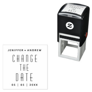 Tampon Auto-encreur Changement Moderne Minimaliste La Date Timbre En C