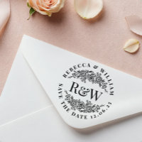 Charmant Monogramme Floral Auto-Inking Enregistrer