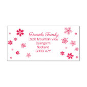 Tampon Auto-encreur Charmant Noël Snowflake Adresse (Design)