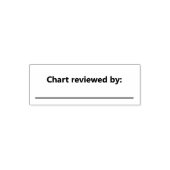 Tampon Auto-encreur Chart Reviewed By with Blank Line For Name (Design)