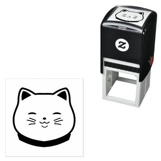 Tampon Auto-encreur Chat Chubby (En situation)