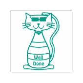 Tampon Auto-encreur Chat cool mignon Timbre enseignant bien fait (Design)