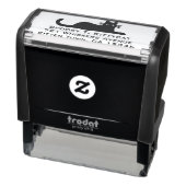 Tampon Auto-encreur Chat cool suspendu | Adresse postale de retour (Produit)