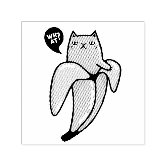 Tampon Auto-encreur Chat en banane (Design)
