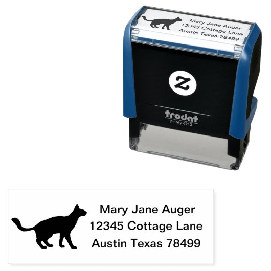 Tampon Auto-encreur Chat javanais personnalisé (En situation)