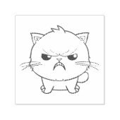 Tampon Auto-encreur Chat mignon en colère qui baisait. (Design)