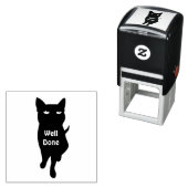 Tampon Auto-encreur Chat noir félin mignon (En situation)