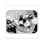 Tampon Auto-encreur Chaton dans un panier (Design)