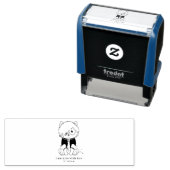 Tampon Auto-encreur Chats Emo Avec Timbres Cravate (En situation)