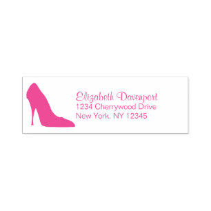 Tampon Auto-encreur Chaud rose Stiletto haute talon Chaussure Fancy