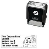 Tampon Auto-encreur chauffeur de taxi (En situation)