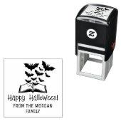 Tampon Auto-encreur Chauves-souris d'élevage Réservez Heureux Hallowee (En situation)