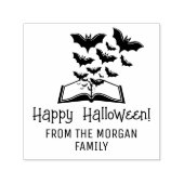 Tampon Auto-encreur Chauves-souris d'élevage Réservez Heureux Hallowee (Design)