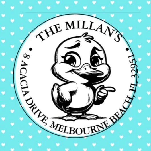 Tampon Auto-encreur Cheeky Happy Duck thème