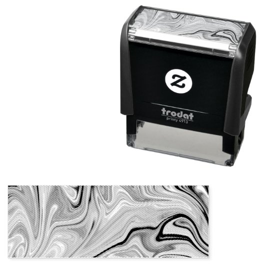 Tampon Auto-encreur Chef-d'oeuvre d'art Abstrait (En situation)