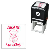 Tampon Auto-encreur Chef femme (En situation)