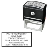 Tampon Auto-encreur Chèque pour dépôt uniquement (En situation)