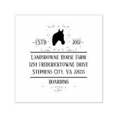 Tampon Auto-encreur Cheval Silhouette Scrolls Adresse de retour | (Design)