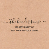 Tampon Auto-encreur Chic Calligraphie Adresse de retour