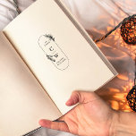 Tampon Auto-encreur Chic Elegant Botanical Ex Libris Initiales Nom<br><div class="desc">Chic Elegant Botanical Ex Libris Initiales Nom Stamp Self-inking. Avec une typographie moderne avec vos initiales et votre nom dans la typographie serif classe,  encadrée par des feuilles botaniques dessinés à la main et une bordure propre.</div>