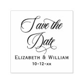 Tampon Auto-encreur Chic Enregistrer la date Typographie du Mariage #2 (Design)