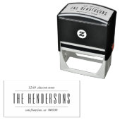 Tampon Auto-encreur Chic et moderne Famille Bold Script Adresse de ret (En situation)