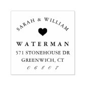 Tampon Auto-encreur Chic romance | Adresse de retour (Design)