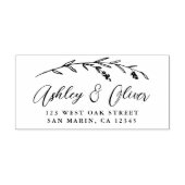 Tampon Auto-encreur Chic Rustic Fleur sauvage Boho Adresse de retour (Design)