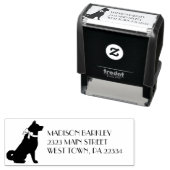 Tampon Auto-encreur Chien Akita Puppy (En situation)