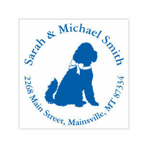 Tampon Auto-encreur Chien Baby shower Goldendoodle