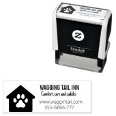 Tampon Auto-encreur Chien Chambres d'hôtes Business Self-inking Timbre (En situation)