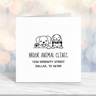 Tampon Auto-encreur Chien Chat Rabbit vétérinaire Animal Clinique Adre