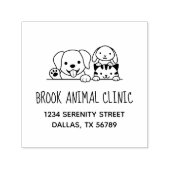 Tampon Auto-encreur Chien Chat Rabbit vétérinaire Animal Clinique Adre (Design)