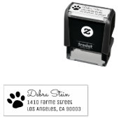 Tampon Auto-encreur Chien Chien Paw & Name, Simple & Clear (En situation)