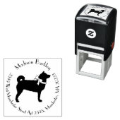 Tampon Auto-encreur Chien chiot Shiba Inu (En situation)