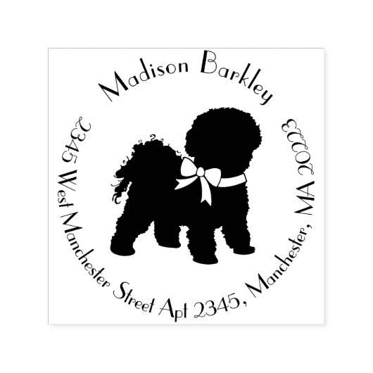 Tampon Auto-encreur Chien de Bichon Frise Puppy (Design)