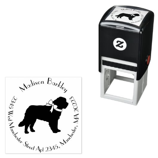 Tampon Auto-encreur Chien de St. Bernard Puppy (En situation)