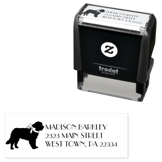 Tampon Auto-encreur Chien de St. Bernard Puppy (En situation)