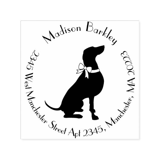 Tampon Auto-encreur Chien de Weimaraner Chien Puppy (Design)