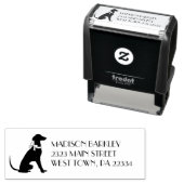 Tampon Auto-encreur Chien Greyhound Chig Puppy (En situation)