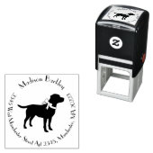 Tampon Auto-encreur Chien Labrador Black Lab Puppy (En situation)