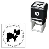 Tampon Auto-encreur Chien papillon (En situation)