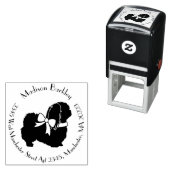 Tampon Auto-encreur Chien Pekingese Chien Chien Puppy (En situation)