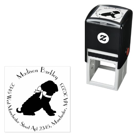 Tampon Auto-encreur Chien Shar Pei Chien Chien Puppy (En situation)