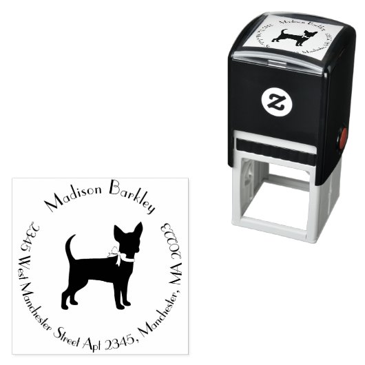 Tampon Auto-encreur Chihuahua Chien Chig Puppy (En situation)